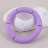 Colorful Acrylic Tube Bead Bangle with Elastic Fit - Image 8