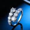Ring Silver D Clarity Gold Plating Pass The Diamond Tester Gift Gra Twist Arm Double End Open Ring - Image 3