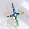 Classic Rhinestone Star Brooch Gold Plated Oil Painting Enamel Lapel Pin Women Men Scarves Dress Badge Accessories Birthday Gift - Image 4
