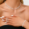 Simple Wave Style Jewelry Sets for Women Chocker Necklace Earrings Bridal Wedding Party Jewelry Sets - Image 9