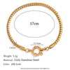 Slingshot Buckle Paper Clip Chain Bracelet Gold Plated Women's Hand Bracelets 316L Stainless Steel Jewelry - Image 7