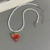 Various Fruit Pendant Necklace for Girl Women Handmade Rice Beads Bohemian Choker Watermelon Lemon Strawberry Neck Jewelry - Image 4