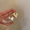 Golden Heart Tassel Drop Earrings Asymmetric Imitation Baroque Pearl Dangle Earring for Woman Party Jewelry - Image 4
