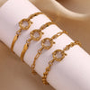 Slingshot Buckle Paper Clip Chain Bracelet Gold Plated Women's Hand Bracelets 316L Stainless Steel Jewelry - Image 6