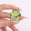Cartoon Frog Enamel Pins Cute Mushroom Music Frog Animal Brooch Backpack Lapel Badge Jewelry Gift for Friends - Image 4