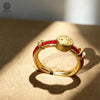 Sand Gold Adjustable Ring Matte Wide Band Openable Fade Resistant Unisex Couple Jewelry Minimalist Gift - Image 14
