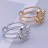 6Pcs Stainless Steel Gold Plated Irregular Blank Base Cabochon Open Rings Punk Geometric Men Party Chunky Jewelry - Image 5