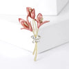 Multi-Style Floral Brooches, Enamel Rhinestone Flower Lapel Pins for Women - Image 11