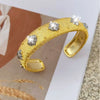 European and American -Selling Retro Exaggerated Copper Gold-Plated Micro-Inlaid Zirconia Open Bracelet for Women - Image 4