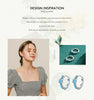 MODIAN Vintage Natural Turquoise Hoop Earrings Solid 925 Sterling Silver Luxury Trendy Earring For Women Wedding Jewelry Brincos