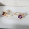 Earrings for Women Gold Plated Purple Amethyst Dangle Stud Vintage Earring Party Gifts Jewelry - Image 4