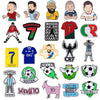 Cartoon Football Star Enamel Brooches Lapel Pins Number 7 Player Action Creative Soccer Club Badge Jewelry Gift For Friends Fans - Image 1