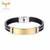 Stainless Steel Bracelet Men Women Wristband Black Grooved Rudder Mesh Chain Insert Gothic Wristband Stylish Bangle Accessories - Image 20