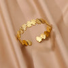 Floral Cuff Bracelet in Stainless Steel with Gold-Tone Finish - Image 39