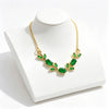 Charm Crystal Leaf Vine Flower Rhinestone Bracelet Necklace Jewelry Sets for Women Girl Party Wedding Jewelry Gift - Image 19