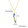 Curacao Map Flag Pendant Necklace Stainless Steel For Women Girls Gold Silver Color Charm Femal Choker Jewelry Gift - Image 4