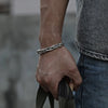Silver Twisted Woven Bracelet man women Neutral Retro Thai Handmade Opening bangle Gifts - Image 2