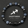 12 Constellation Blue Coral Lava Stone Stone Beads Bracelet For Men Couple Rope Friendship Zodiac - Image 8