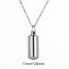 Cylinder Ashes Urn Pendant Charm Stainless Steel Cremation Memorial Necklace Jewelry 3 Colors - Image 18