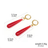 Anime Frieren: Beyond Journey's End Red Earrings Frieren At The Funeral Frieren stud Earrings Pendant Frieren Elf Cosplay Gift - Image 7