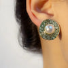 Korean Irregular Baroque Bimitation Pearl Round Stud Earring for Women Gold Color Earring Jewelry Simple Valentine's Day Gift - Image 4
