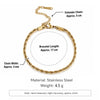 5Pcs Stackable Bracelets Women Stainless Steel Gold Plated Box/Paperclip/Beaded Link Chain Bracelet Jewelry - Image 16