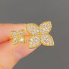 Chic Aesthetic Flower Opening Ring for Female Daily Party Accessories with Bright Zirconia Stylish Women Wedding Jewelry - Image 5