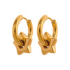 Star Moon Heart Pendant Drop Hoop Huggie Earrings Gold Plated Stainless Steel Charm Jewelry - Image 11
