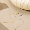 Silver Minimalist Wheat Leaf Pendant Long Y-Shaped Necklace Jewelry for Women's Casual Style - Image 2