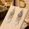 Boho Vintage Leaf Tassel Earrings For Women Geometric Crystal Rhinestone Beads Handmade Beach Vacation Drop Dangle Jewelry Gift - Image 9