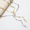 1 Piece Religious 304 Stainless Steel Prayer Beads Rosary Necklace Cross Pendant For Women Jewelry Gifts 52cm(20.5") long - Image 13
