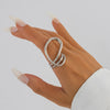 Ingemark 6 Styles Unique Large Petal Flower Twisted Wave Rings for Women Vintage Geometric Adjustable Ring Jewelry Steampunk Men - Image 9