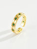 Silver Adjustable Star Blue Green CZ Zircon Open Ring Women Vintage Party Women Gift Jewelry - Image 5