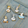 Cute Animal Enamel Pins Duck Goose Brooches Bicycle Doctor Metal Badges Lapel Clothes Funny Kids Friend Jewelry Gifts - Image 6