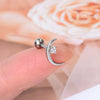 1PC Curved Cz Cartilage Stud Moon Leaf Helix Rook Conch Screw Back Earring Stainless Steel Ear Piercing Jewelry - Image 21