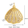 Fish Monta Ray Marine Organism Sea Conch Shell Nautil Coral Branch Charm Pendant,Gold Plated Zircon Jewelry Finding Supplies - Image 9
