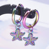Rainbow Hoop Boucle Oreille Heart Snake Charm Earring Stainless Steel Earrings For Women Men Kpop Accessories Gift - Image 3