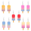 Earring For Women Resin Handmade Cartoons 7 Colors 3D Simulated Gradient Ice Cream Drop Earrings Funny Gift - Image 2