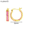 13mm Crystal Hoop Earrings for Women Silver Needle Zircon Huggie Small Earrings Hoop Piercing Jewelry Gifts - Image 26