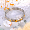 316L Stainless Steel CZ Crystal Elasticity Chain Bracelets For Women Gold Plated Jewelry - Image 21