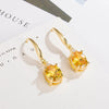 Female Crystal Green Red Oval Stone Zircon Earring Rose Gold Color Long Dangle Wedding Jewelry For Women - Image 12