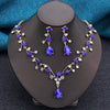 Elegant Collar 2 Pcs Sets Flower Necklace and Earrings for Women Jewelry Set Bridal Wedding Choker Necklace Set - Image 8