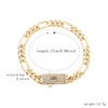 Brass Cuban Link Chain Bracelet Gold Plated with Zircon 6mm 8mm 10mm Width 17cm 20cm Unisex Hip Hop Jewelry - Image 6