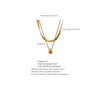 Snake Chain Double Layer Stainless Steel Water Drop Pendant Necklace for Women Statement Gold Color Jewelry - Image 14