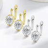 Sliver Zircom Earring Plated White Gold Hoop Earring for Women Wedding Party Jewelry - Image 4