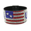 Xqni Colorful Crystal Bracelet Bangles Rhinestone Wide Wrap Charm Women Nation Flag Bracelet Cuff Bracelet Wristband Jewelry - Image 7