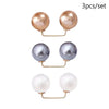 Imitation Pearl Double Head Brooch Pin Waist Clip Set - Image 7