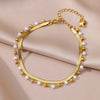 20+5cm Anklets for Women Stainless Steel Shell Starfish Imitation Pearl Leg Bracelets Gold Color Beach Summer Bodychain Jewelry - Image 11