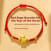Handmade Braid Lucky Horse Red String Bracelet Chinese Zodiac Horse Sign Year Rope Braided Bracelet Gifts for Women Men Kids - Image 1