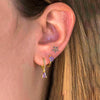 3PCS Stainless Steel Hoop Earrings Set for Women Crystal Zircon Huggie Flower Water Drop Piercing Earring Wedding Jewelry - Image 5